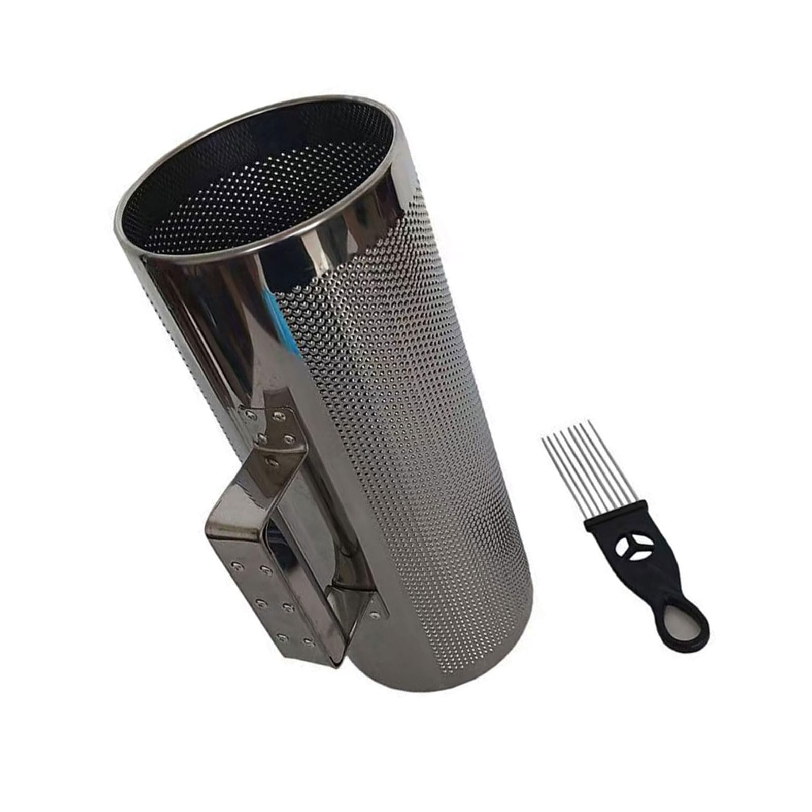 Guiro Shaker aus Metall, Guiro Shaker mit Schaber, Musikinstrument, runder Zylinder, lateinamerikanische Percussions-Instrumente