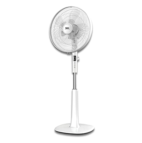 Fakir VC 60 DC Premium / Standventilator mit Fernbedienung, höhenverstellbar, sehr leise, sparsame Doppelflügeltechnologie, LED-Anzeige , 24 Stufen - 28 Watt