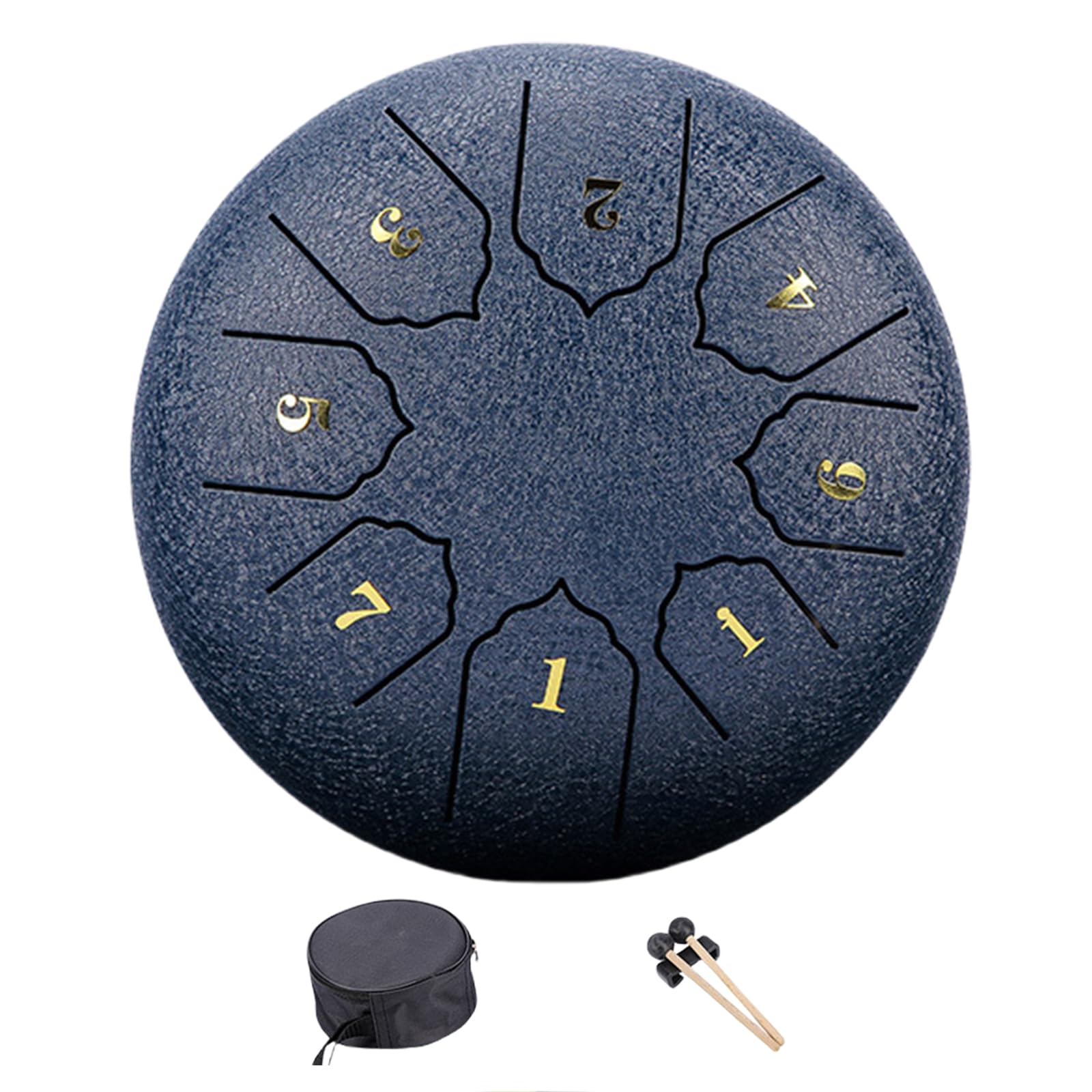 Steel Tongue Drum 8 Note 6 Inch Steel Drum Percussions Instrument With Drumsticks And For Musical Educations