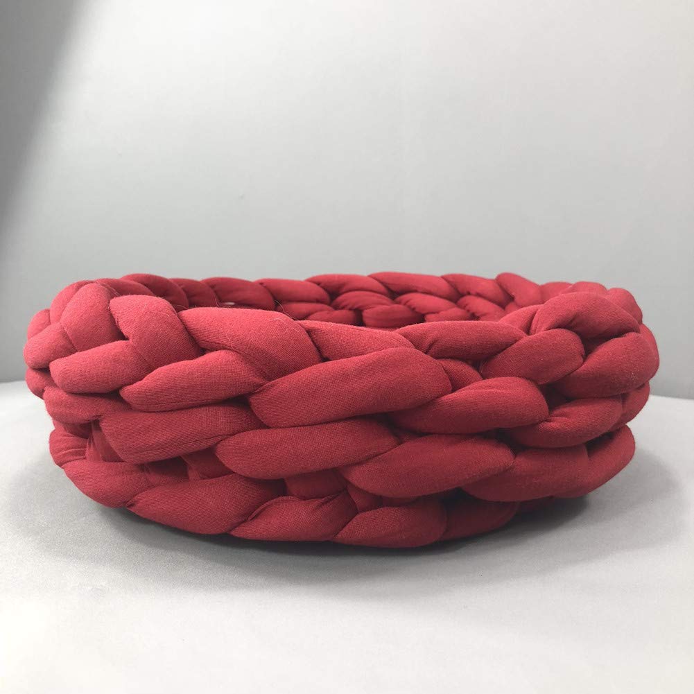 Hundehöhle Kleine Hunde Hundebetten Hundekomfortbett Tragbares Hundebett Günstige Hundebetten Hundehöhlenbett Haustierhöhle Luxus Hundebett 50cm,deep red