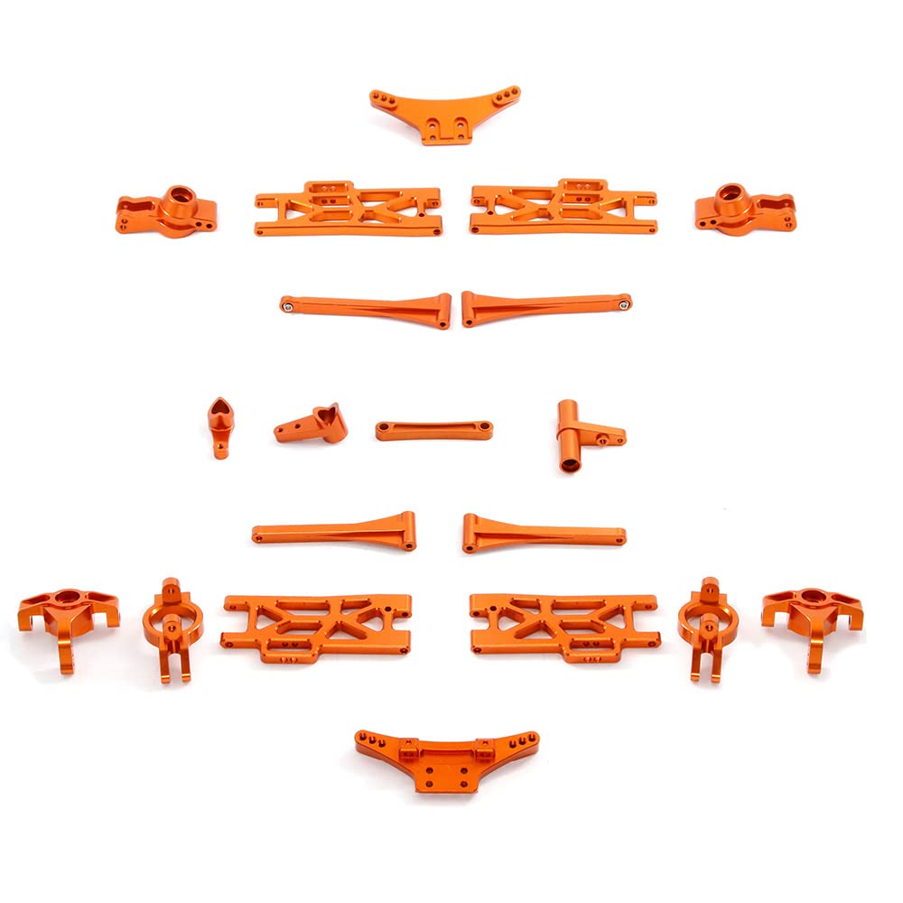 Lmzzdld Metall Upgrade ZubehöR Kit Lenkung Becher Schwingen Arm Set für 104009 12402-A 12401 12404 12409 RC Auto Teile,2