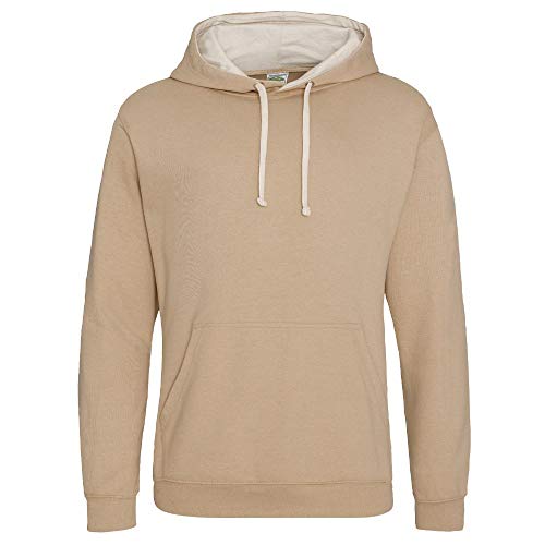 Just Hoods - Unisex Varsity Hoodie/Desert Sand/Vanilla Milchshake, S