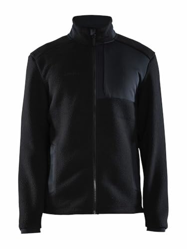 Craft ADV EXPLORE PILE FLEECE JACKET | Fleecejacke Herren 3XL | Black | Recyceltes Material | Brusttaschen mit Reißverschluss | Sweatjacke Herren | Activewear für Herren