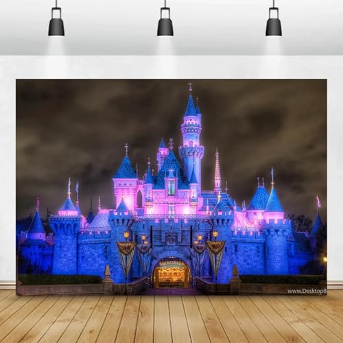 Stoff Alles Gute zum Geburtstag Magie Prinzessin Feuerwerk Fotografie Traum Schloss Banner Tanz Verkleidet Party Dekoration 300x200cm