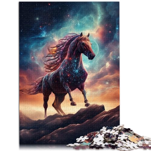 Puzzle-Spiele Galaxien Pferde 1000 Teile für Erwachsene Schwierige Puzzles Holzpuzzles Geburtstagsgeschenk, Geschenke für oder, Wandkunst 1000 Teile (50 x 75 cm)