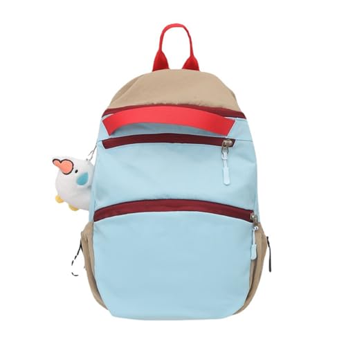 Teenager Junior High School Rucksack Kontrastfarben Großes Fassungsvermögen Tagesrucksack Mehrere Taschen Schulbüchertasche Für Teenager