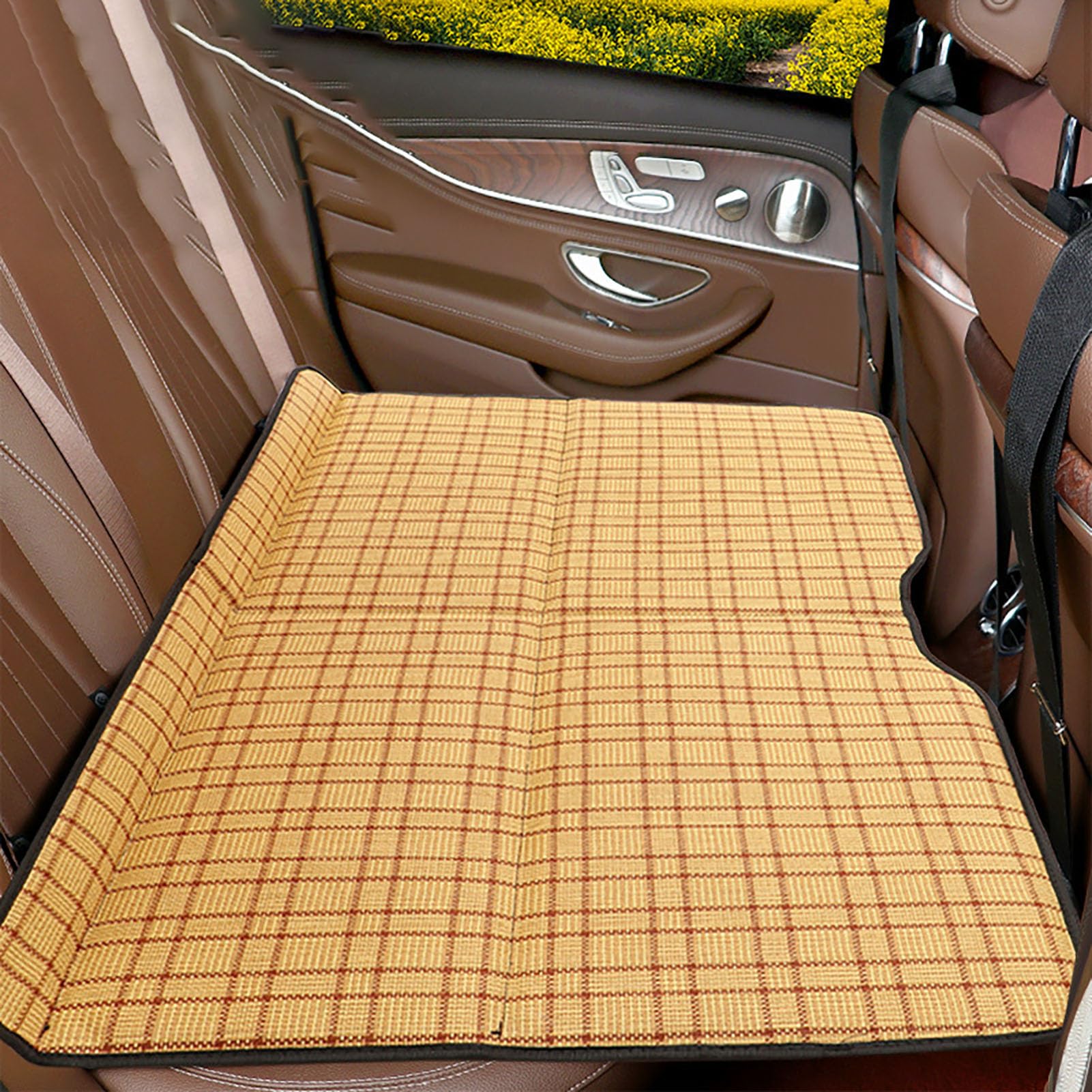 JAMNIK Automatratze für VW Atlas Bulli Touran Tiguan, Faltbar Automatratze, Nicht Aufblasbare Auto Matratze,Bamboo Cool mat A