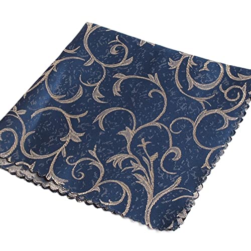 Wiederverwendbare Stoffservietten, 10 teile/satz Jacquard Tisch Servietten 48x48cm Tuch Servietten Taschentuch Hochzeit Tischdekoration Home Textiltisch Serviette(Blue)