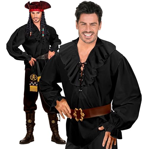 "BLACK PIRATE / RENAISSANCE SHIRT" - (M/L)