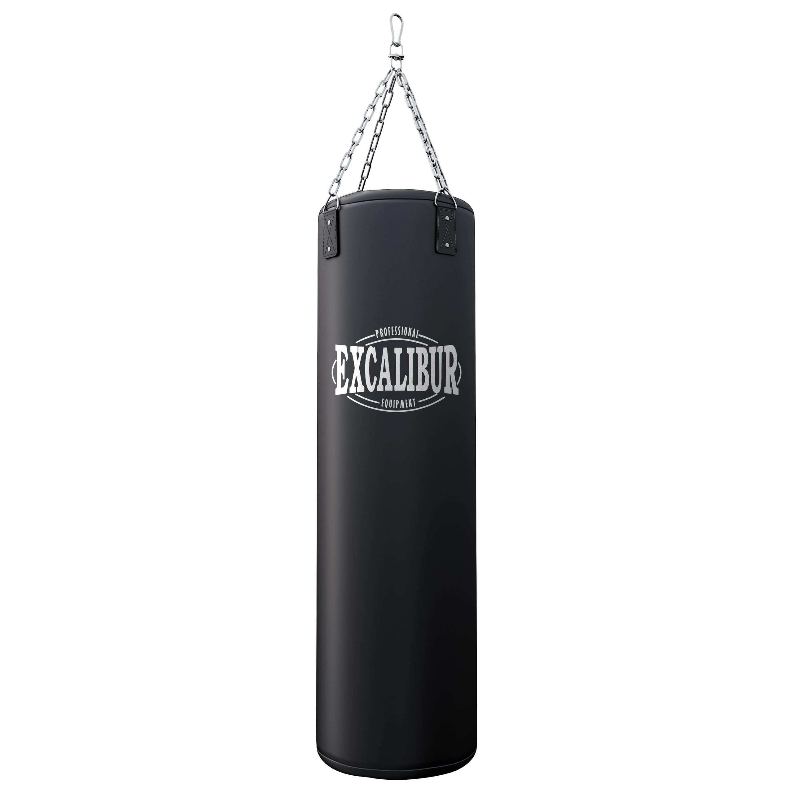 MAXXUS Boxsack PRO Excalibur/Thunder 120 - Gefüllt, Hängend, Vierpunkt-Stahlkette, 120 x 35cm, 34 kg - Punching Bag, Sandsack für Boxen, MMA, Muay Thai, Kickboxen, Kampfsport (#1 Excalibur PRO 120)