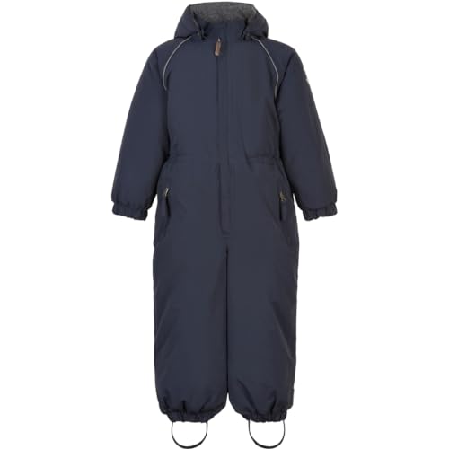 Mikk line Schneeanzug Kinder 134 | Nylon Schneeanzug in Solid Blue Nights | Schneeanzüge Für Jungen Und Mädchen | Skioverall Kinder Mit Wasserdicht 8.000 mm | Winddicht und Wasserdicht Skianzug Kinder