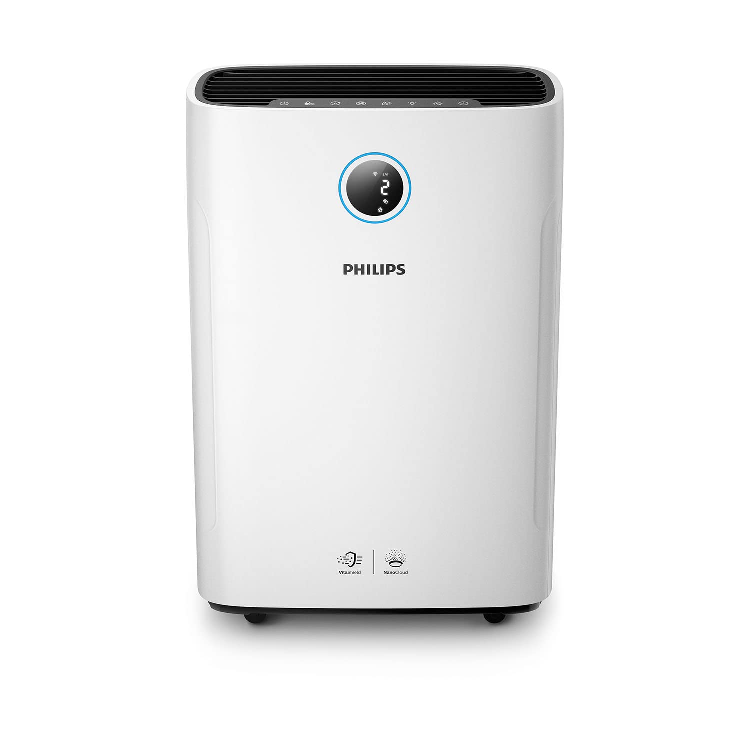 Philips Series 2000i 2-in-1 Luftreiniger und Luftbefeuchter – App-Steuerung, entfernt Pollen, Staub, Viren und Allergene* in Räumen mit bis zu 65 m², 4 Geschwindigkeitsstufen, Sleep-Modus (AC2729/10)