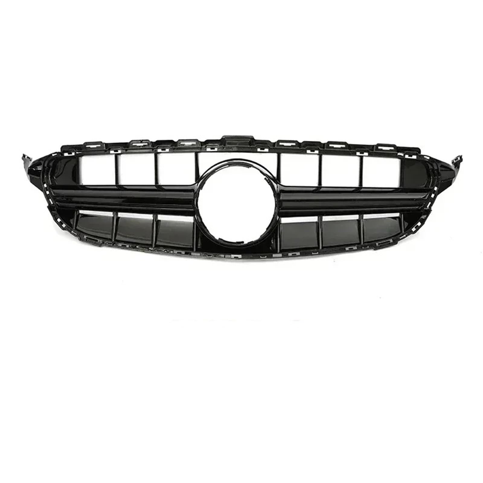 Frontgrills Für Benzs W205 2019 2019+ Renngrills Auto Frontgrill Für GTR Für Diamant Für AMG Stil Oberer Stoßstangengrill Front Bumper Grille(Schwarz)