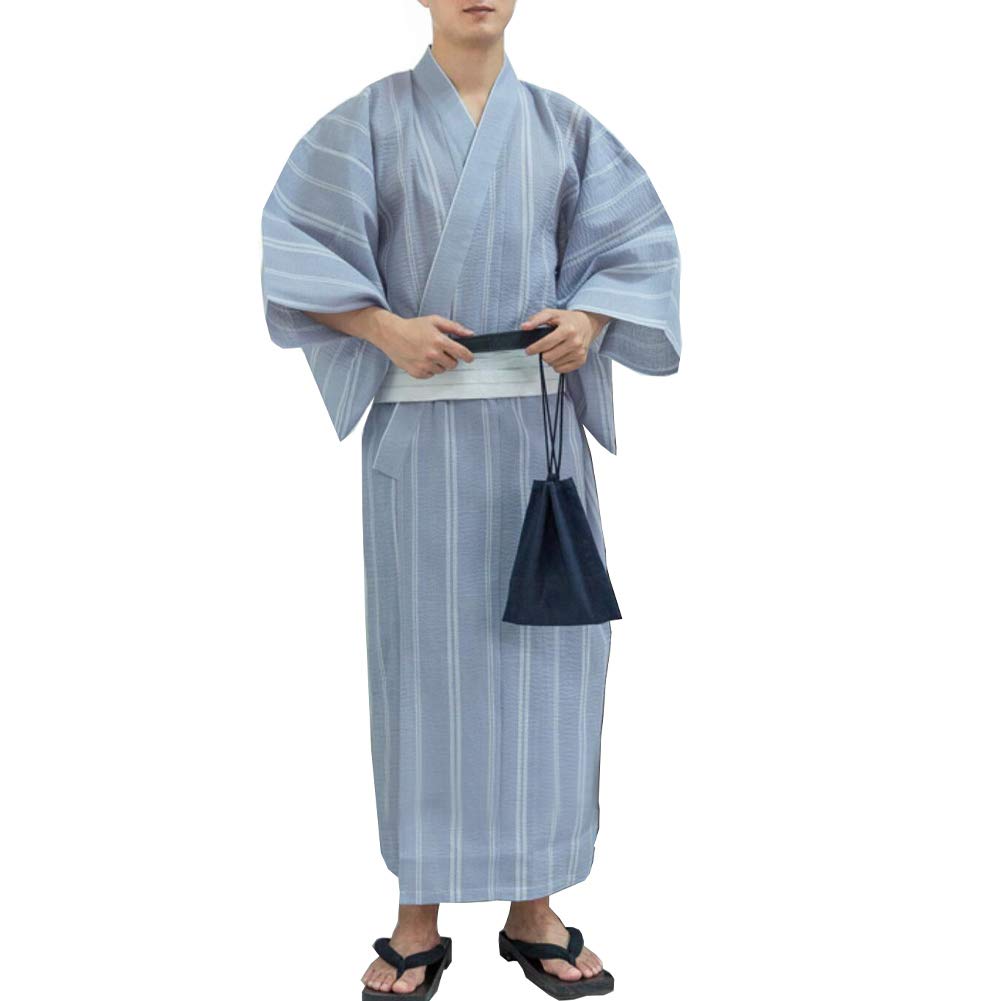 Herren japanischer Yukata japanischer Kimono Home Robe Pyjamas Morgenmantel Größe M-A1