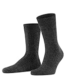 FALKE Herren Socken Teppich Im Schuh M SO Wolle einfarbig 1 Paar, Grau (Anthracite Melange 3080), 41-42