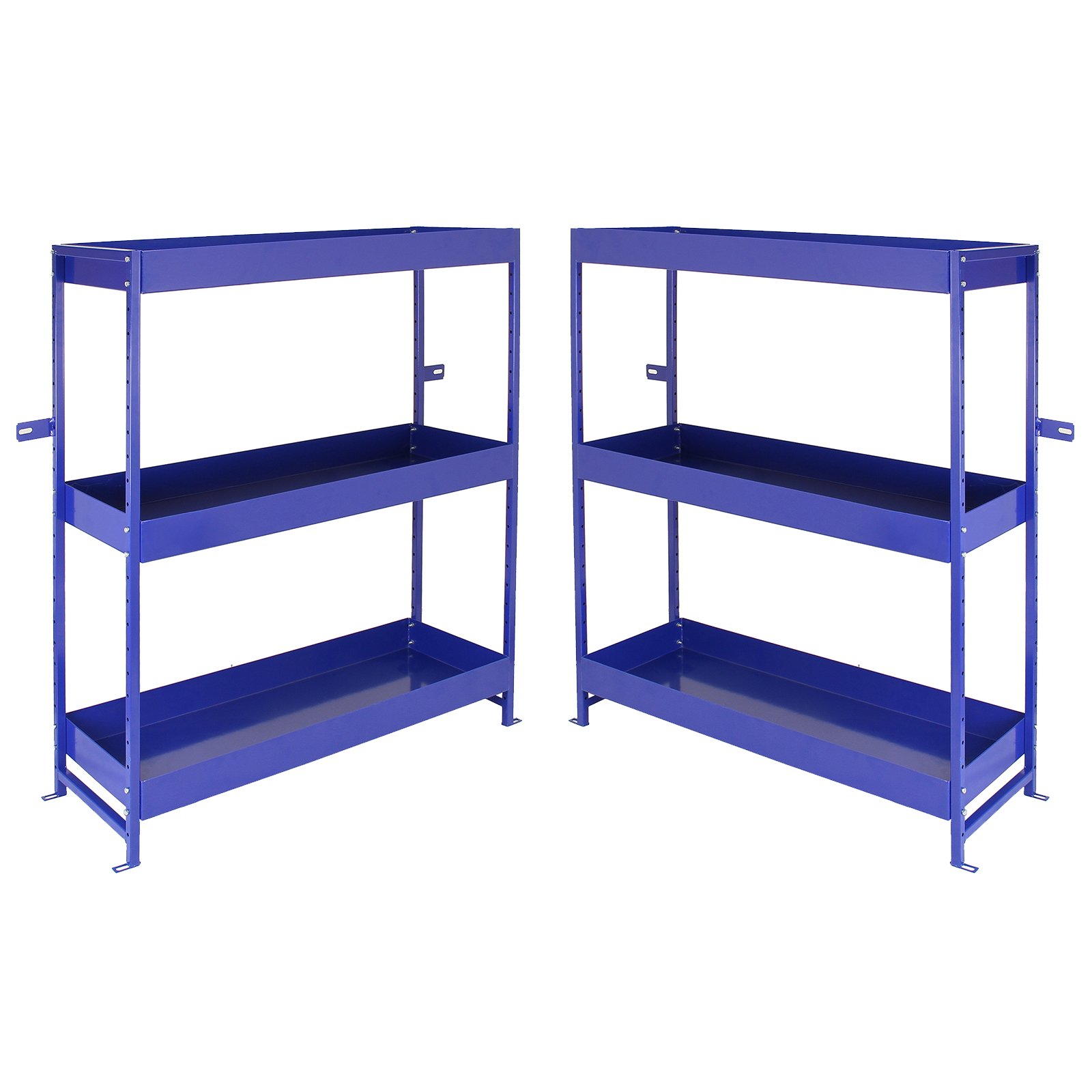 Monster Racking 2 x Fahrzeugeinrichtung Auto-Regal Sortiersystem Regalsystem Werkzeugregal Transporter 116,5cm x 115cm x 34,8cm Auto Regalsystem Werkstattregal Metallregal Autoregal Fahrzeugregal Blau