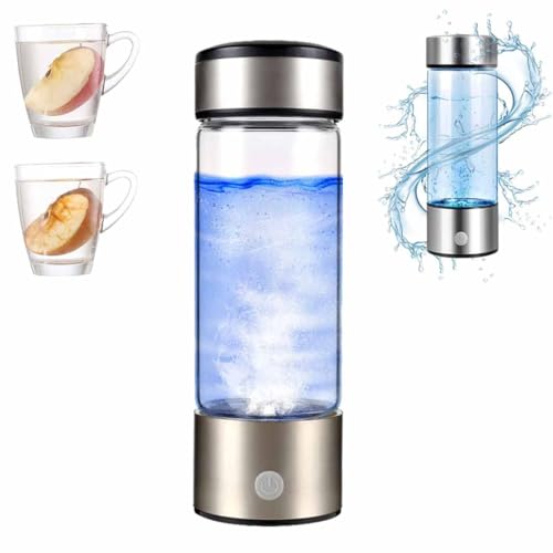 Hydrogen Water Bottle,2024 New Portable Hydrogen Water Ionizer Machine,Rechargeable Hydrogen Water Bottle Generator,Portable Hydrogen Water Ionizer Machine for Home Office Travel