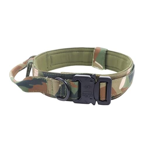 Hundehalsband Trainingshalsbänder Design Hundehalsband für große Hunde Militärisches Hundehalsband für mittelgroße und große Hunde Heimtierbedarf-collar-camo,XL(53-63cm)