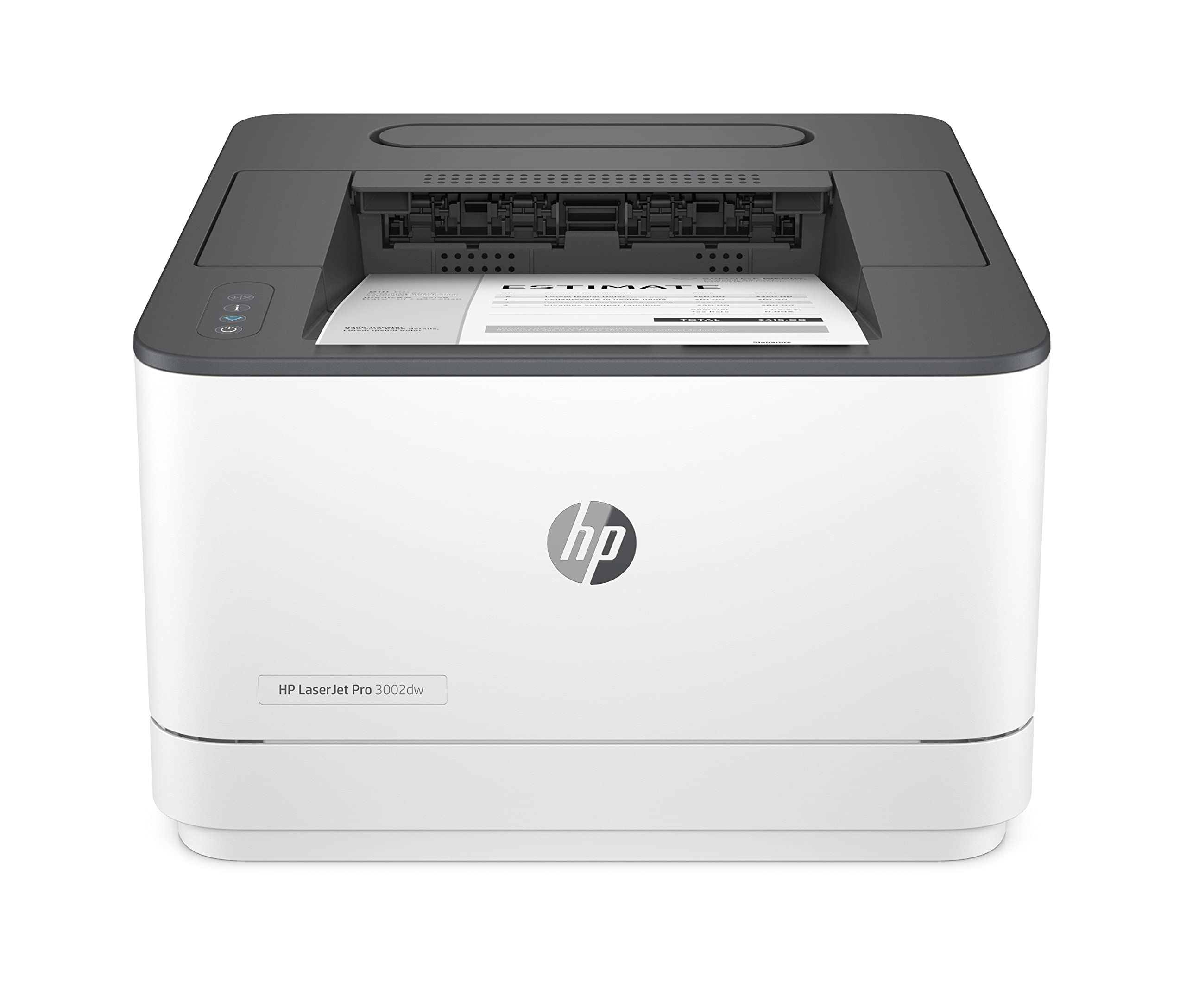 HP LaserJet Pro 3002dw Laserdrucker, Drucker, Automatischer beidseitiger Druck, Bis zu 33 A4-Seiten pro Minute, Hi-Speed USB, WiFi, Ethernet, Bluetooth, HP Smart App, HP Wolf Pro Security, Grau, Weiß