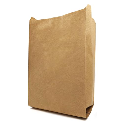 A&M Natural Living 50 x 25 Liter Papierbeutel für Lebensmittelabfälle, 100 % kompostierbar und biologisch abbaubar, nachhaltig, braun, EN13432 zertifiziert