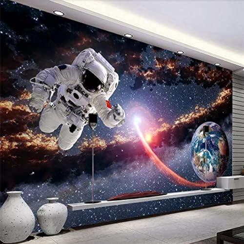 XLMING Weltraum Astronauten Erde Planeten Sonnensystem 3D Tapete Wohnzimmer Sofa Schlafzimmer Esszimmer Home Dekoration Wand-430cm×300cm