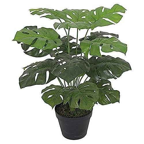 Leaf Künstliche Pflanze mit Blättern, Schwarz, 60 cm Monstera