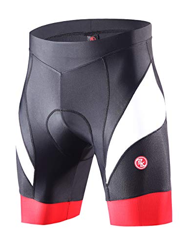 Souke Sports Herren 4D Gepolsterte Radlerhose Atmungsaktiv Schnelltrocknend Fahrradhose, XXL