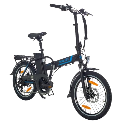 smartEC Camp-20H E-Klapprad | E-Bike | E-Faltrad | Elektrofahrrad 20 Zoll Lithium-Ionen-Akku 36V/15,6Ah 250W Motor Fahrunterstützung 25 km/h Modelljahr 2022 (Schwarz)