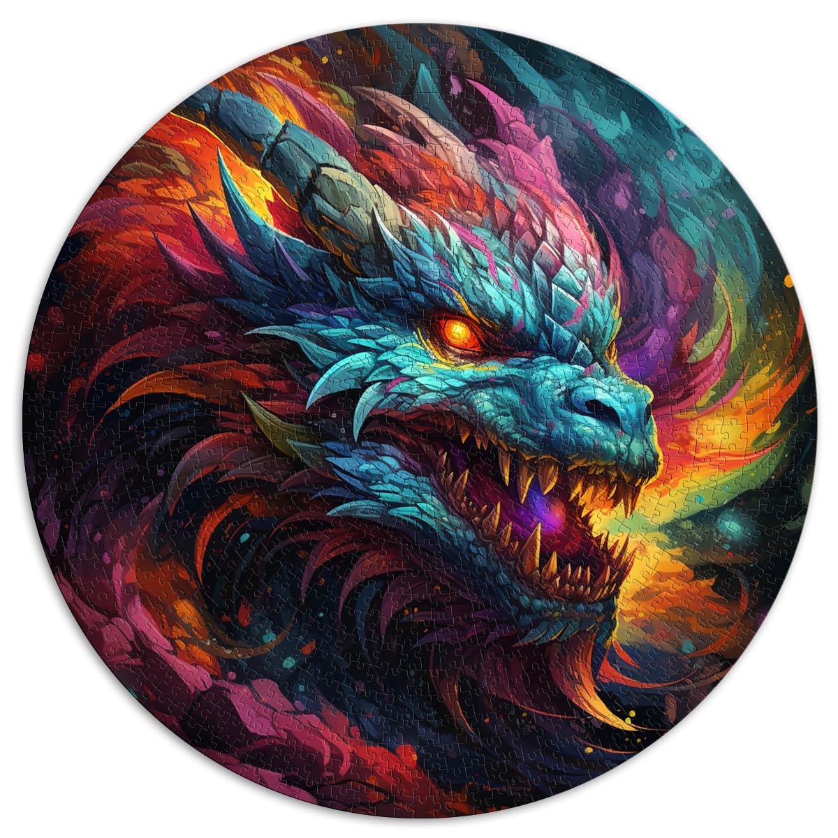 Puzzles Lernspiele Space Dragon 1000-teiliges Puzzle für Erwachsene 67,5 x 67,5 cm Lernspielzeug zum Lernen zu Hause Zeit totschlagen