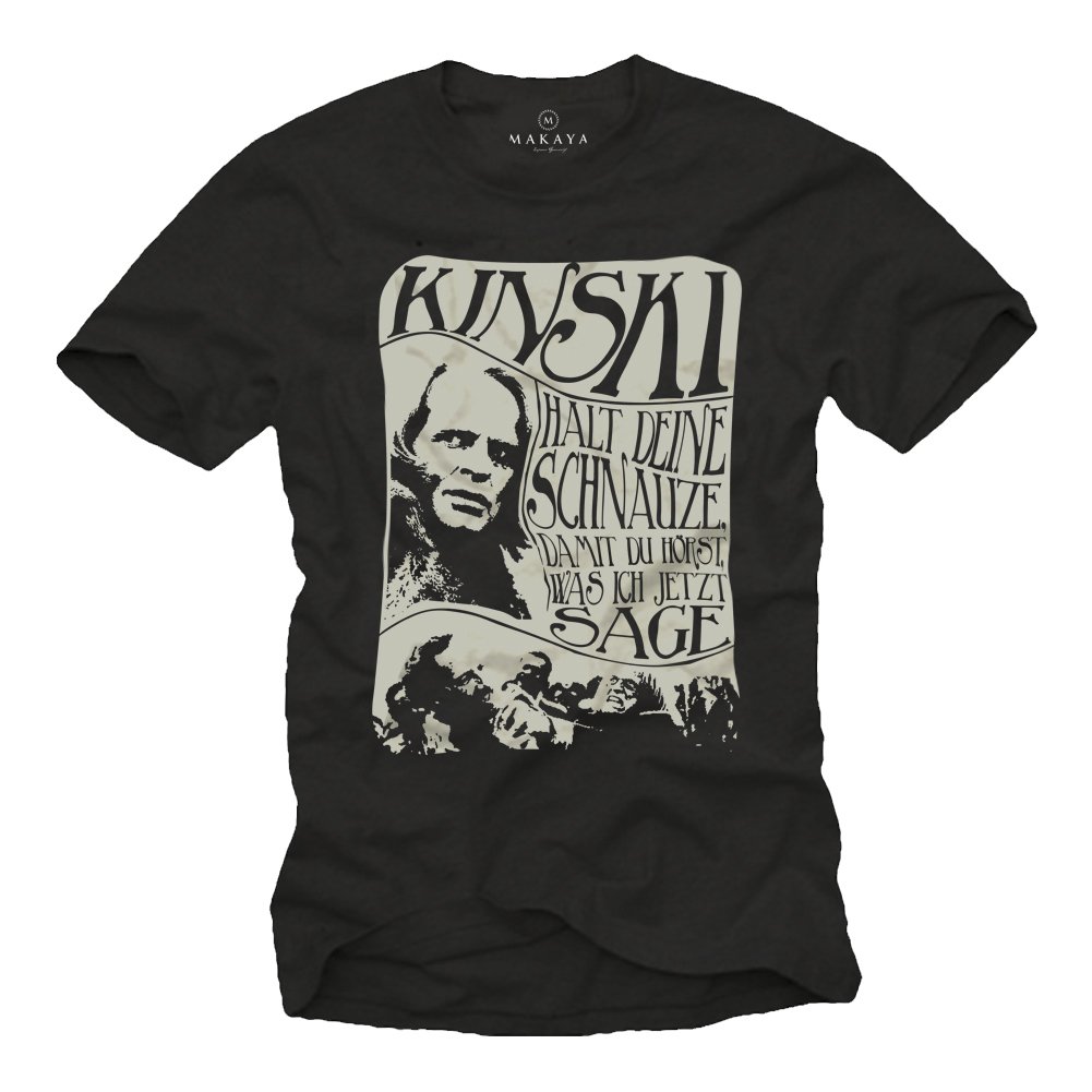 Cooles Fun T-Shirt mit Spruch - Klaus Kinski - schwarz Größe XXXXL