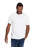 JP 1880 Herren Henley Basic 1 T Shirt, Weiß, XL EU