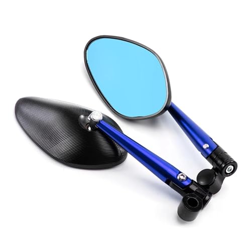 Motorradspiegel-Set Für Benelli TNT TRE BX Für Caffe Für Quatro Für Velvet Motorrad Seitenspiegel(BLAU)