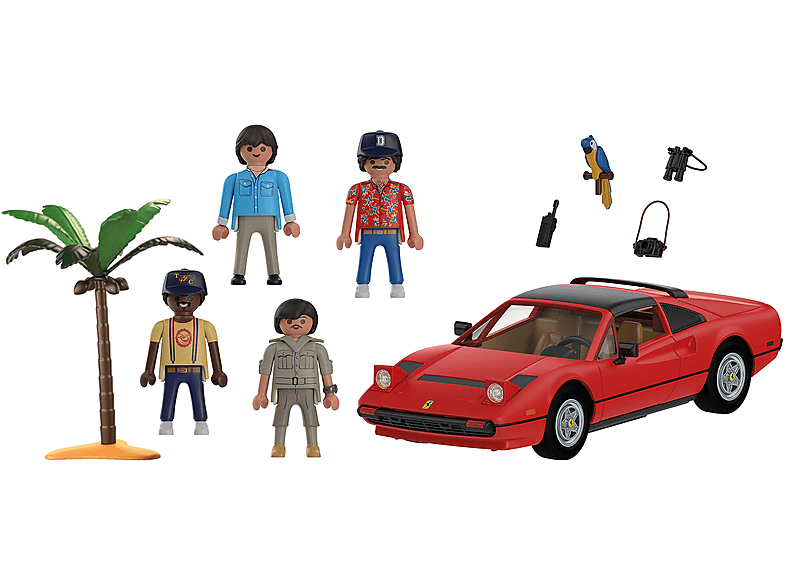 PLAYMOBIL 71343 Magnum, p.i. Ferrari 308 GTS Quattrovalvole Spielset, Rot