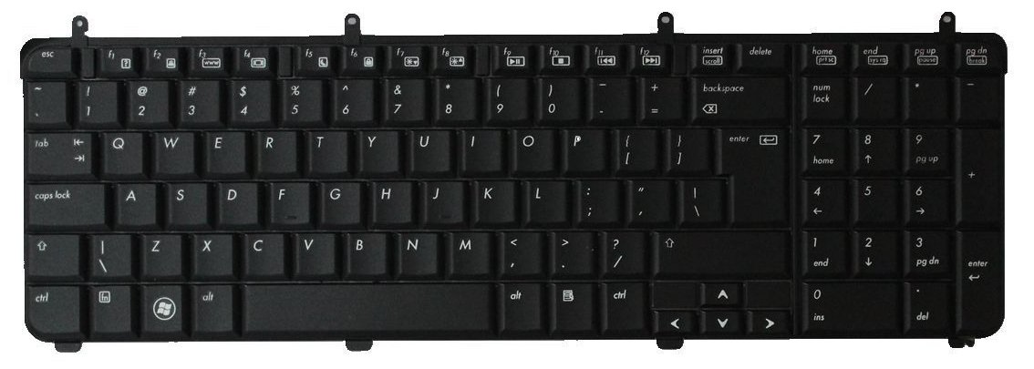 HP Inc. KBD ES/PT BLK ITL, 533998-061