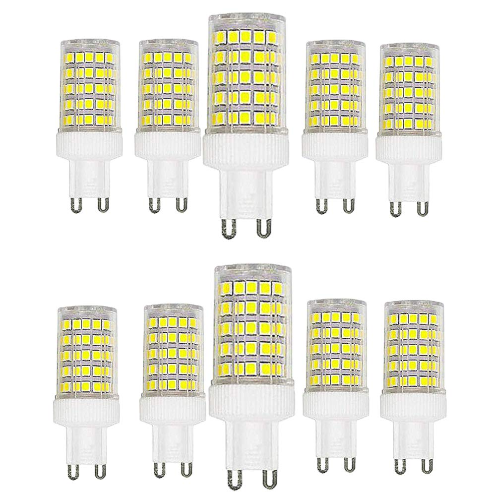 GOUGEER 10er G9 10W LED Glühbirnen Ersatz der G9 100W Halogenlampe G9 1000 Lumen, kaltweiß 6000K, Keramiksockel, Nicht Dimmbare Glühlampe für die Beleuchtung zu Hause, g9 Kapselbirnen