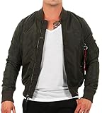 Alpha Industries Herren Jacke MA-1 TT, Grau (Rep.Grey 04), L