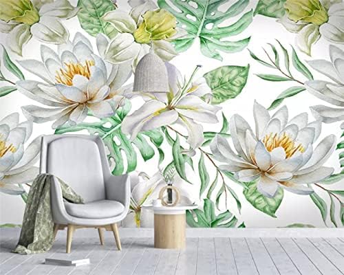 XLMING Bananenblatt Und Magnolie Handbemalt Küche Esszimmer Arbeitszimmer Wohnzimmer TV Hintergrund Wand 3D Tapete-200cm×140cm