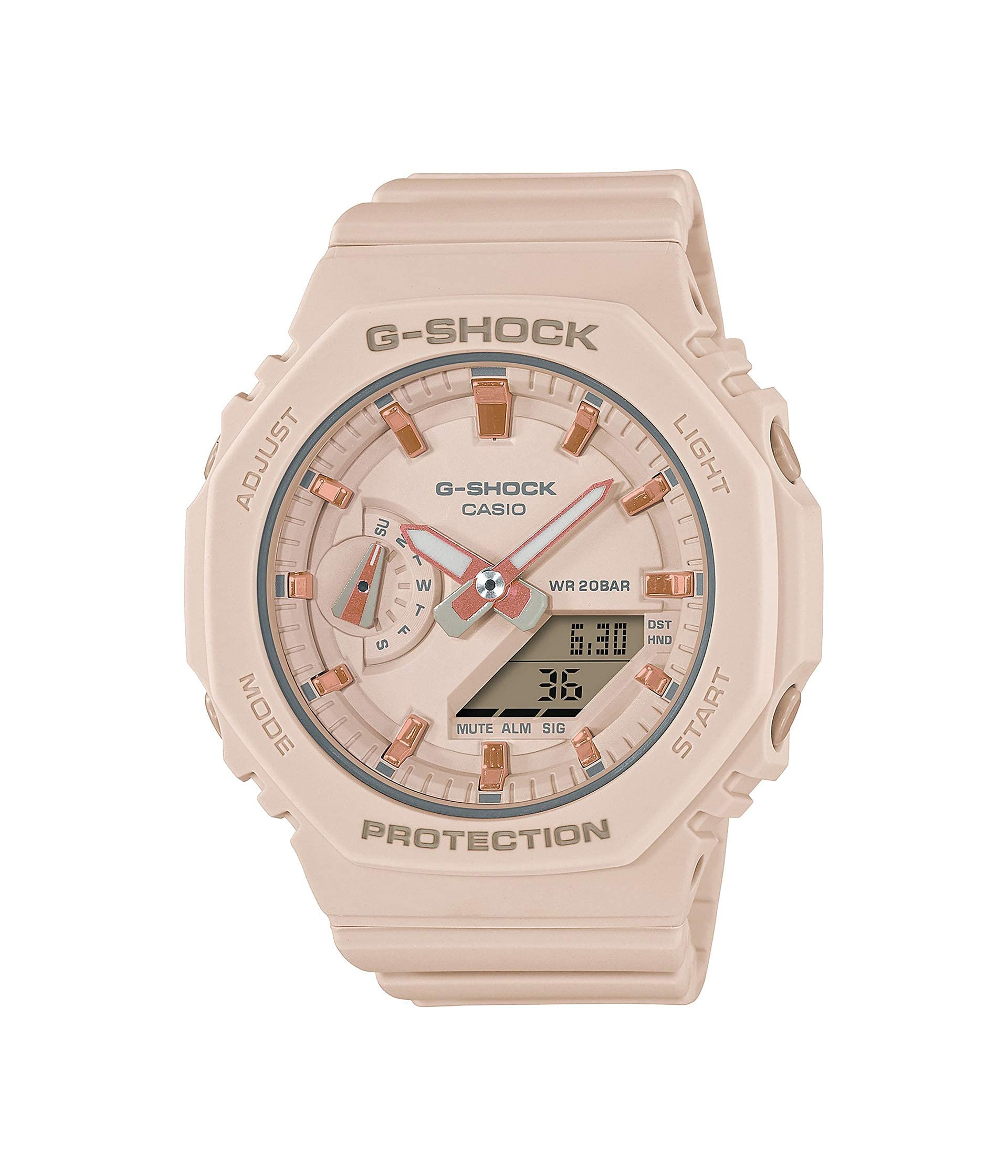 G-Shock Damen GMAS2100-4A Pink/Roségold, Einheitsgröße, Pink/Roségold, One Size, GMAS2100-4A