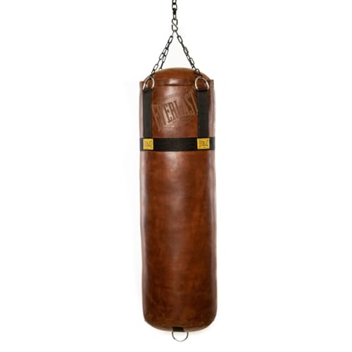 Everlast Unisex Boxsack 1910 Heavy Bag Filled, Punching Bag, Braun, 100LBS