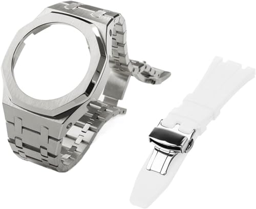 IOTUP Metall-Uhrengehäuse, Lünette und Fluorkautschuk-Uhrenarmband, Kombinationsset, für GA2100, GA2110, GAB2100, GM2100, Mod Kit für volle Uhr, GA-2100 or GA-2110, Achat