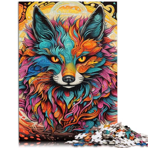 Puzzles Gift Art Fox 1000 Teile Holzpuzzle Jedes Teil ist einzigartig - Anspruchsvolles Familienspaßspiel 1000 Teile (50 x 75 cm)