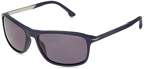 Police Unisex Splc37 Sunglasses, Matt Blau, 60