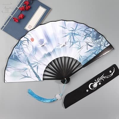 VSULZVNU Faltbarer Ventilator, 30 cm, Bambus, faltbar, tragbar, antiker chinesischer Stil, für Cheongsam Dance Performance Fan (A1) (A8)