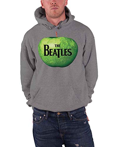 The Beatles Apple Logo offiziell Herren Nue Grau Pullover Kapuzenpullover L