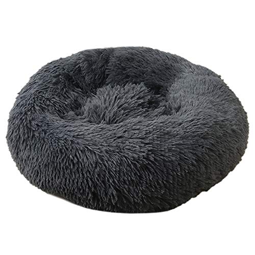 Katzenbett ,Katzenkorb Katzenbett, langes Plüsch, warmes Katzennest, Winter-Haustierbedarf for Schlafen, rutschfestes, weiches Plüsch-Haustierbett for Katzen und kleine Hunde(DKGY Cat Bed,60cm)