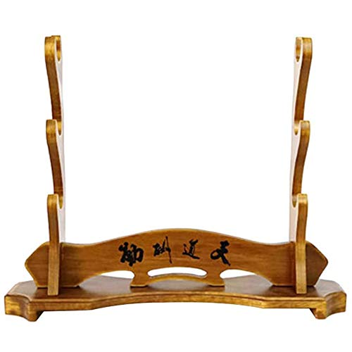 FFENFRYOU Stand Katana Stand,Samurai Schwert Display Rack, Schwerthalter aus Massivholz, Schreibtischständer for Katana- oder Wakizashi-Schwerter, Schwerttisch-Ausstellungshalter,A