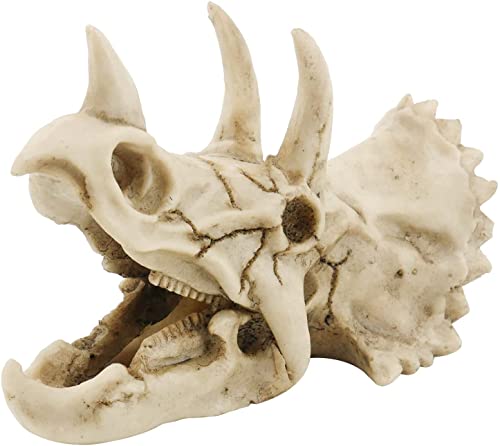 GYYJW Harz Triceratops Schädel Dekoration Aquarium Dinosaurier Ornamente Reptilien Unterschlupf Künstlicher Dinosaurier Versteck Höhle Landschaft für Schlange, Polypedatid, Fisch, Garnelen