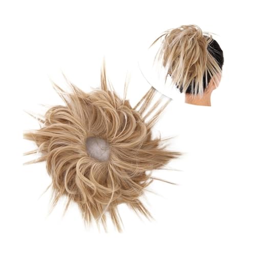 Haarteile Haarknoten Synthetische Haarknoten-Extensions, chaotisch, lockig, elastisch, Haargummis, Haarteile, synthetische Chignon-Donut-Hochsteckfrisuren, Haarteile for Frauen Brötchen Haare(Q17-18H6