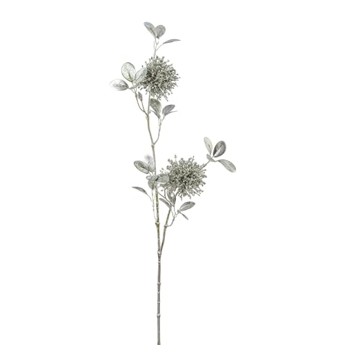 wohnfuehlidee Kunstblume Alliumzweig, 3er Set, Farbe Silber, Höhe ca. 76 cm