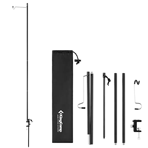 KingCamp Camping Lampen Stange Laternen Ständer Aufhänger Halter Haken Alu 120cm